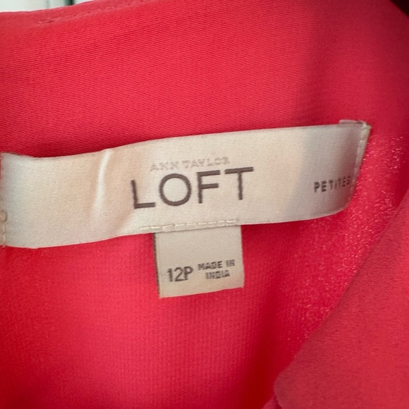 LOFT Pink Sheath Mini Dress with Flutter Sleeves - Picture 5 of 12